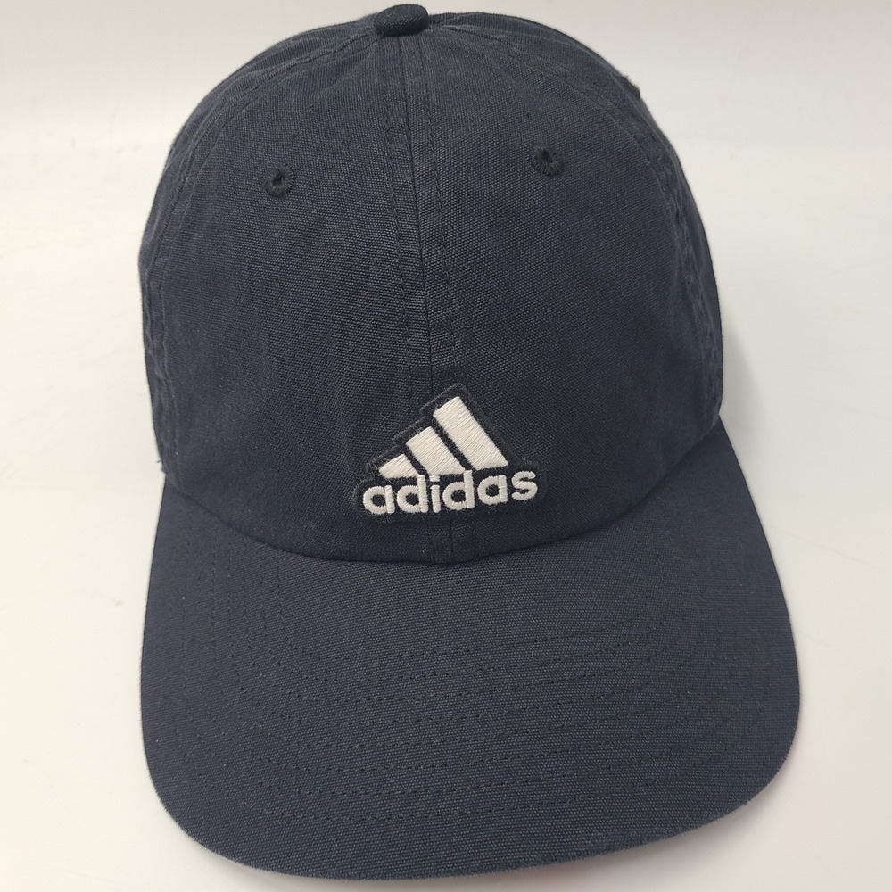Adidas Hat Strapback Black White Embroidered Logo Casual Cotton Sports Dad Men
